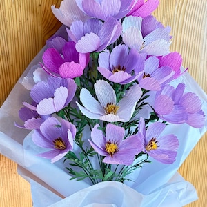 Cosmos Paper Flowers - Handmade Eco Friendly