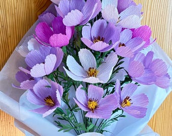 Cosmos Paper Flowers - Handmade Eco Friendly