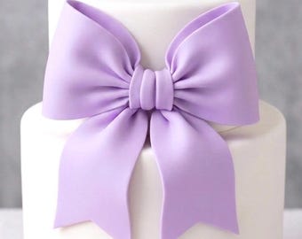 Big lavender fondant bow
