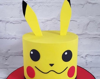Fondant Pikachu cake topper - Thinner ears
