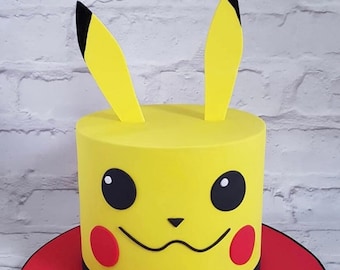 Fondant Pikachu cake topper - Thinner ears