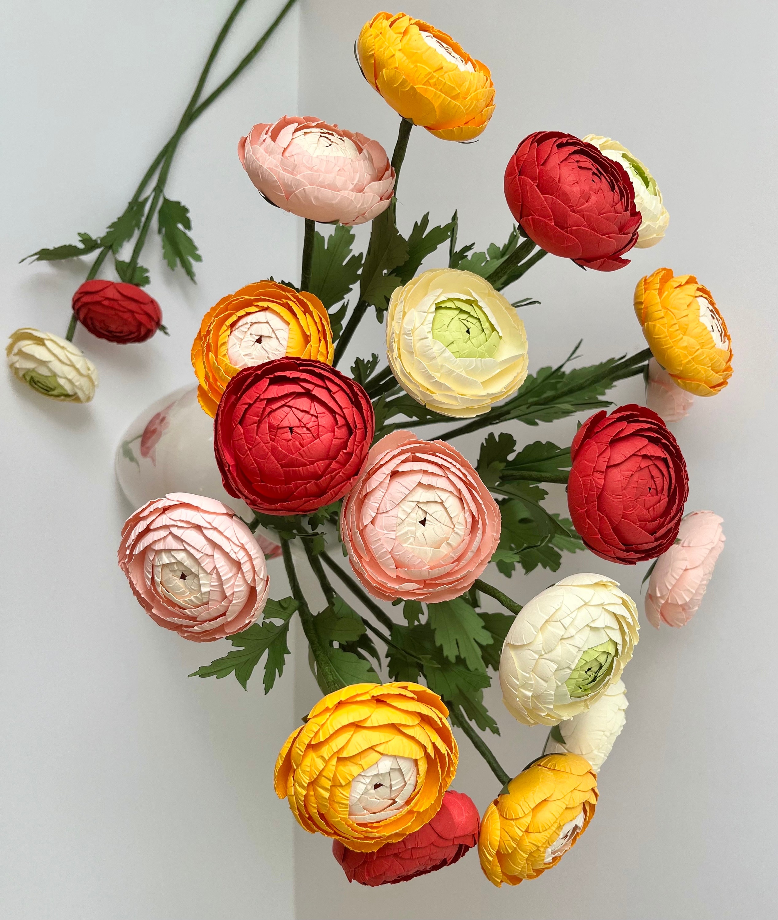 Paper Flower Ranunculus Ranunculus Paper Flowers - Handmade Eco Friendly - Etsy