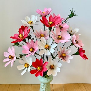 Cosmos Paper Flowers - Handmade Eco Friendly