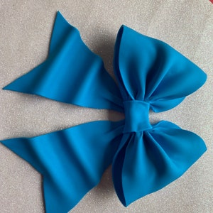 Blue bow gum paste fondant for birthday cake