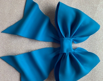 Blue bow gum paste fondant for birthday cake