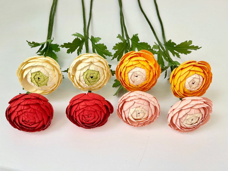 Paper Flower Ranunculus Ranunculus Paper Flowers - Handmade Eco Friendly - Etsy