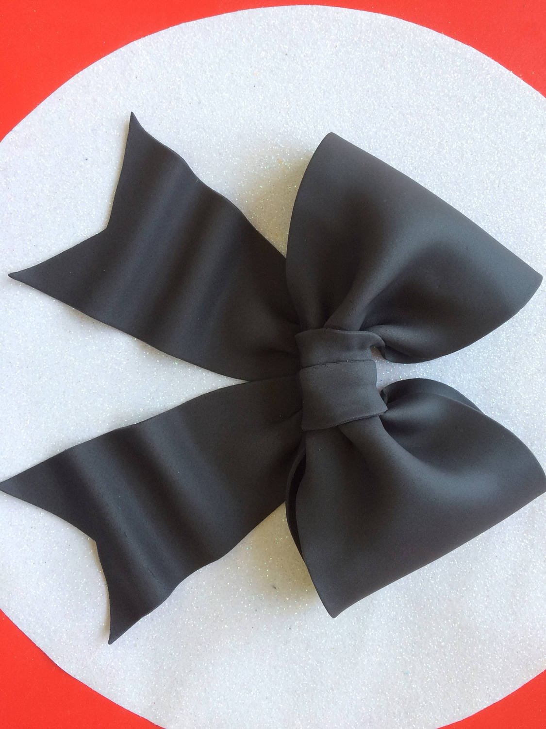 Cake decoration black bow gum paste fondant for birthday