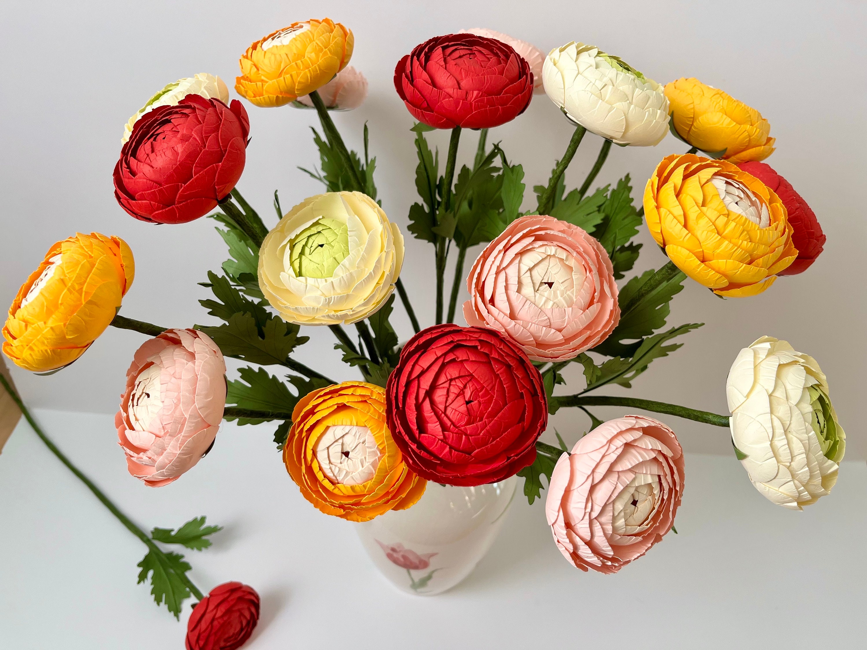 Paper Flower Ranunculus Ranunculus Paper Flowers - Handmade Eco Friendly - Etsy