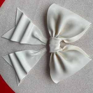 Cake decoration white bow gum paste fondant for birthday cake image 6