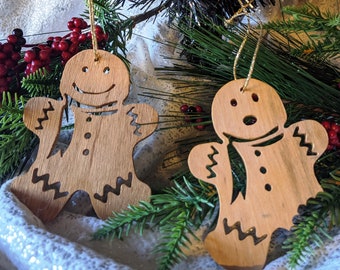 Hand-cut Ginger Bread Men Ornaments