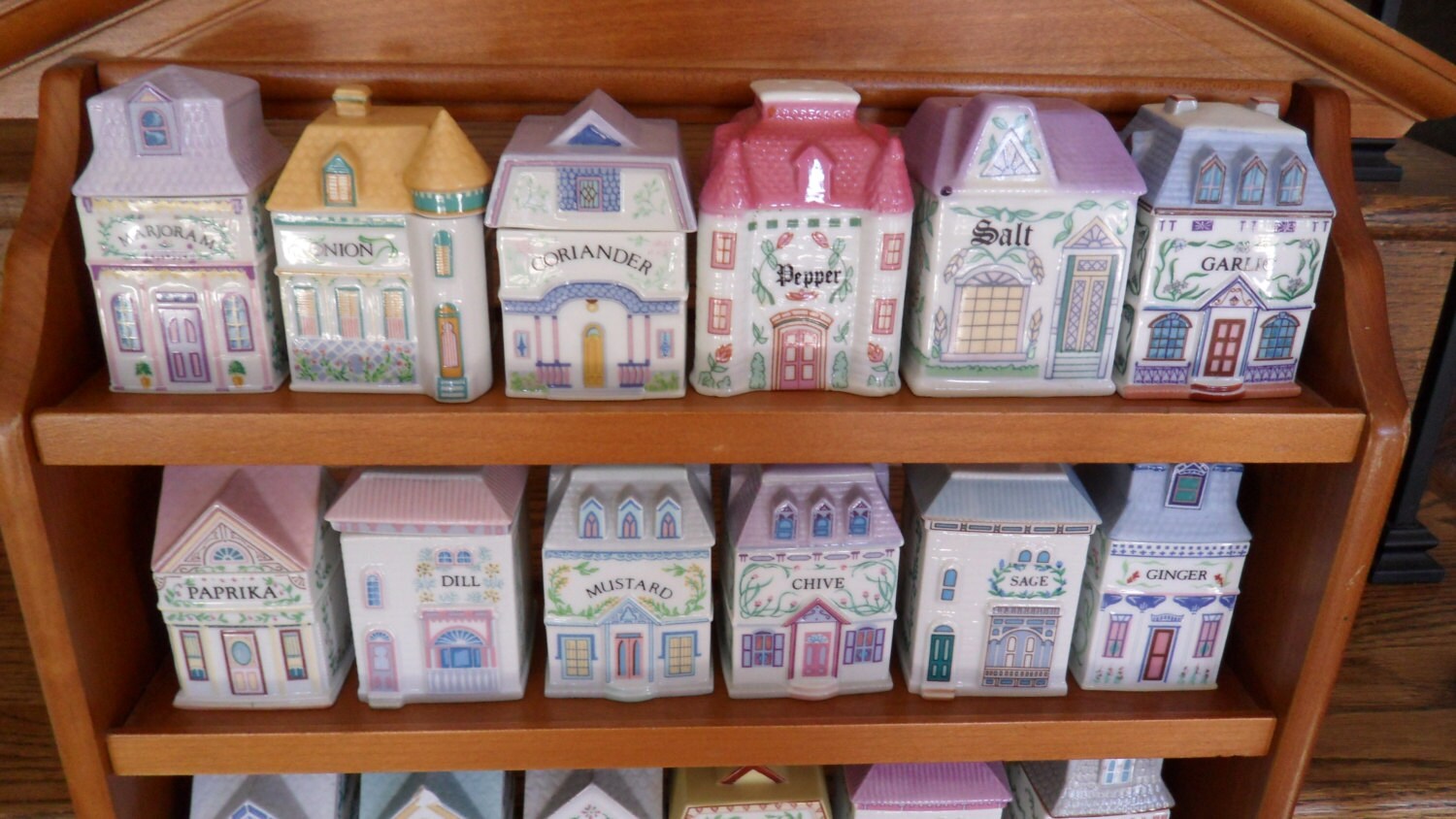Vintage The LENOX SPICE VILLAGE Complete Set of 24 Spice Etsy