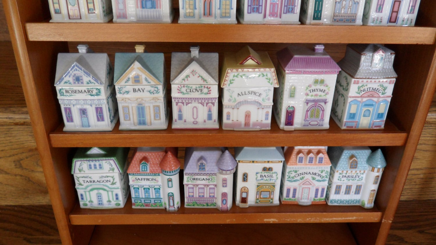 Vintage The LENOX SPICE VILLAGE Complete Set of 24 Spice Etsy
