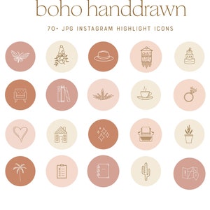 Boho Instagram Highlight Icônes de couverture | Histoires Instagram | Surbrillance Instagram | Couverture Instagram | Couvertures des faits saillants de l&#39;histoire | Icônes de surbrillance
