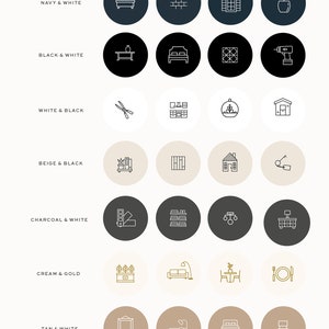 Interior Design Instagram Highlight Covers, 100 Home Renovation Styling DIY Staging Realtor