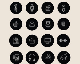 Portadas destacadas de Instagram para hombres modernos, iconos de