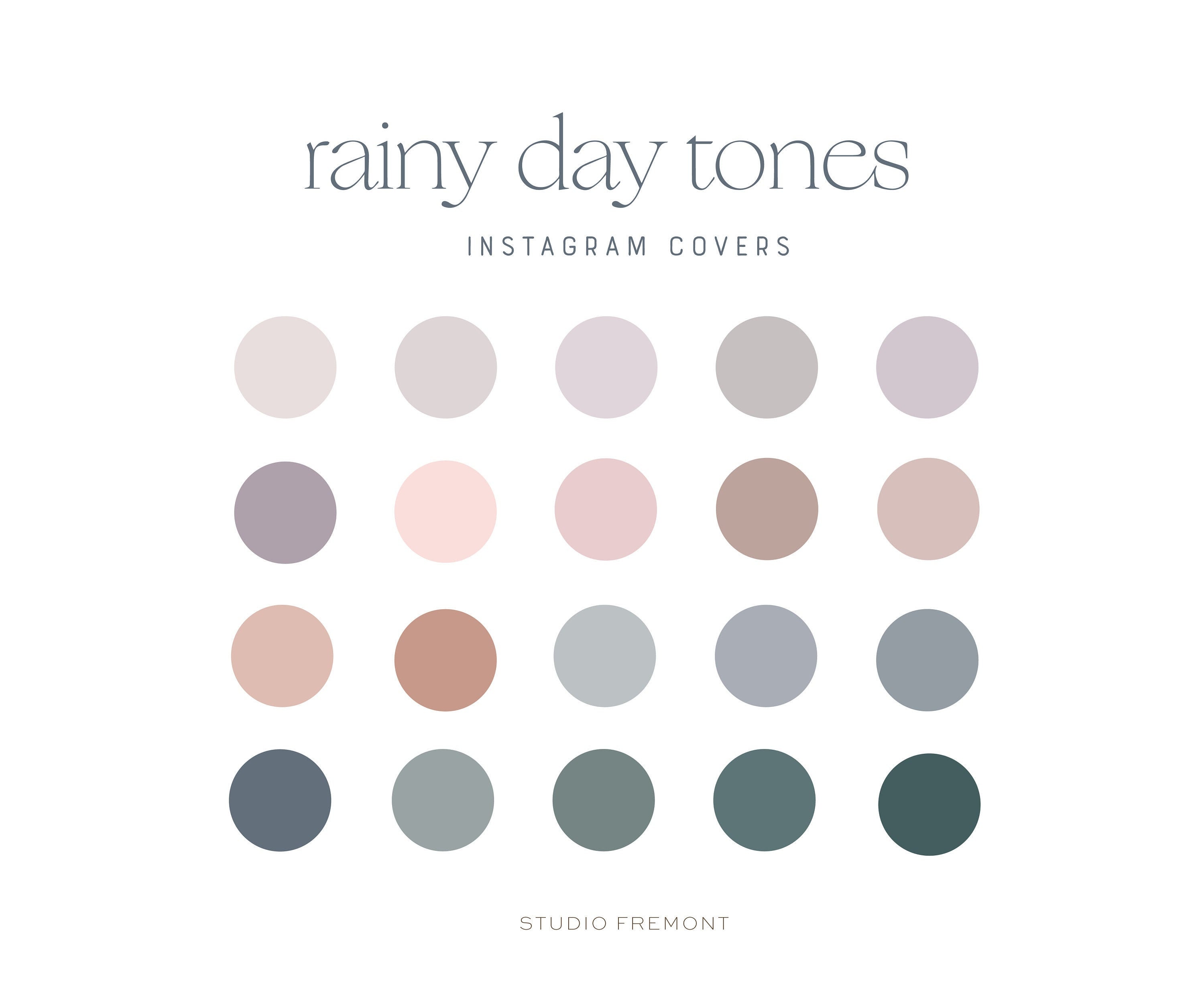 Moody Instagram Highlight Covers, Feminine Instagram Highlight Covers, Color Palette, Hex Codes