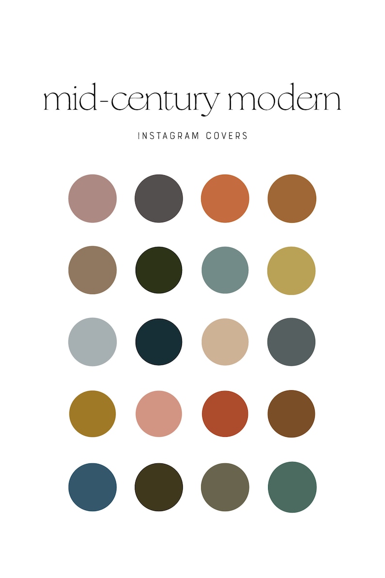 Mid-century Modern, MCM Earth Tones Instagram Highlight Covers ...