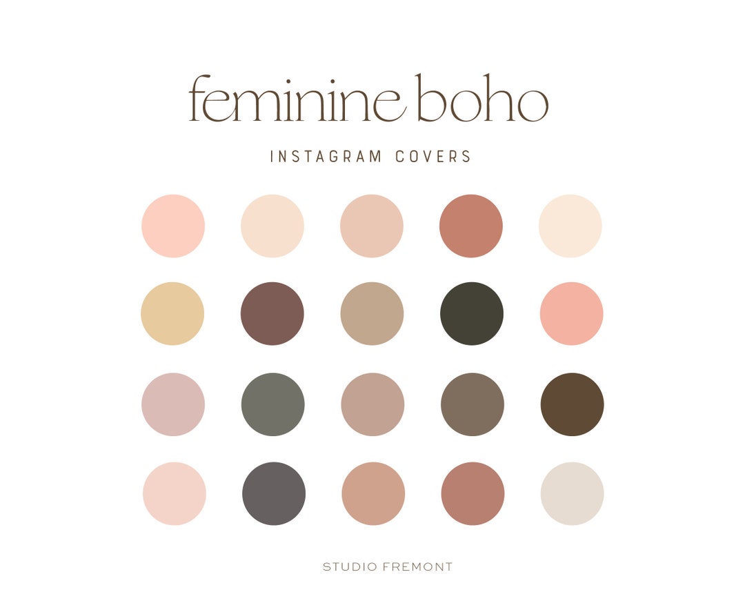 Feminine Boho Instagram Highlight Covers, Earth Tone Highlight Covers ...