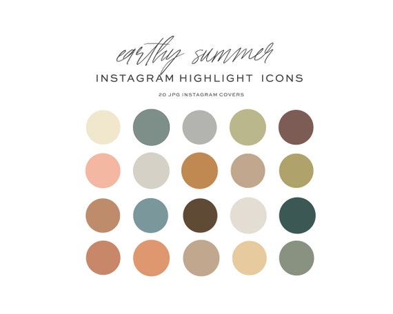 Earth Tones Summer Bright Sedona IG Covers Instagram Story | Etsy