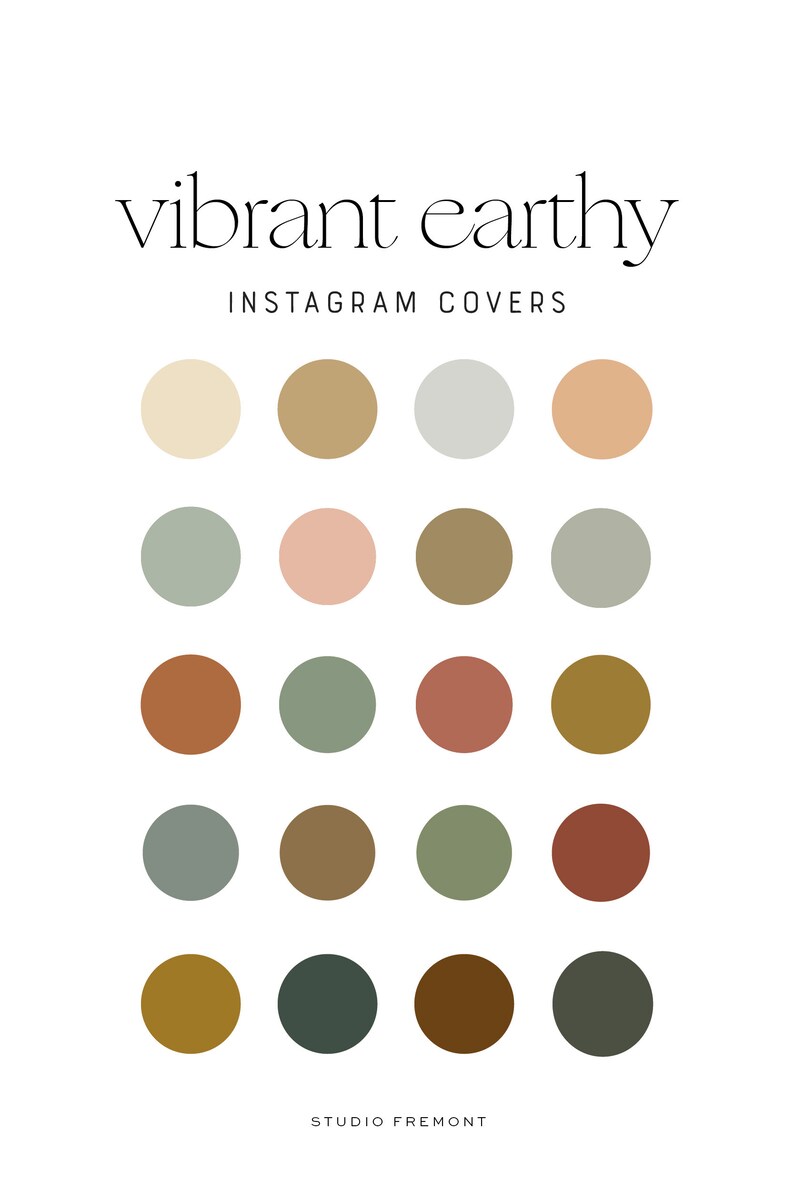 Colorful Boho Earth Tones Instagram Highlight Covers, Solid Color ...
