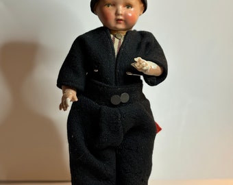 Vintage Dutch Boy 1940s Composition / Composite Doll Nice Attire!