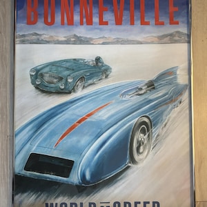 The Healeys Return to Bonneville World of Speed at Bonneville Salt Flats, rare numbered poster 147/1000