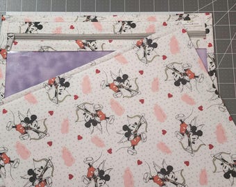 Micley Mouse Valentine  WIP, Project Bag, Cross Stitch