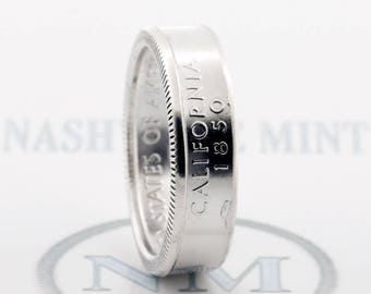 1999-2008 Münzring 3-13 Jahre 1999-2008 Münzring 3-13 Jahre Vintage Silberbeweis Ring Unikat Münze Ring Unikat Ring Silber