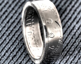Coin Ring 1964 JFK Silver Half Dollar 57th Birthday Gift Anniversary