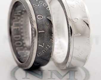1969 Silver Half Dollar Coin Ring 56th Birthday 56 Year Wedding Anniversary Gift Liberty US Ring Sizes 6-17 Kennedy In God We Trust CoinRing