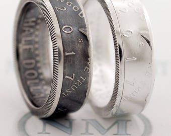 Coin Ring 2023 Silver Half Dollar CoinRing US JFK 1st Anniversary Wedding Band Sizes 6-17 Graduation Birthday Gift Mens Womens Silver Rings