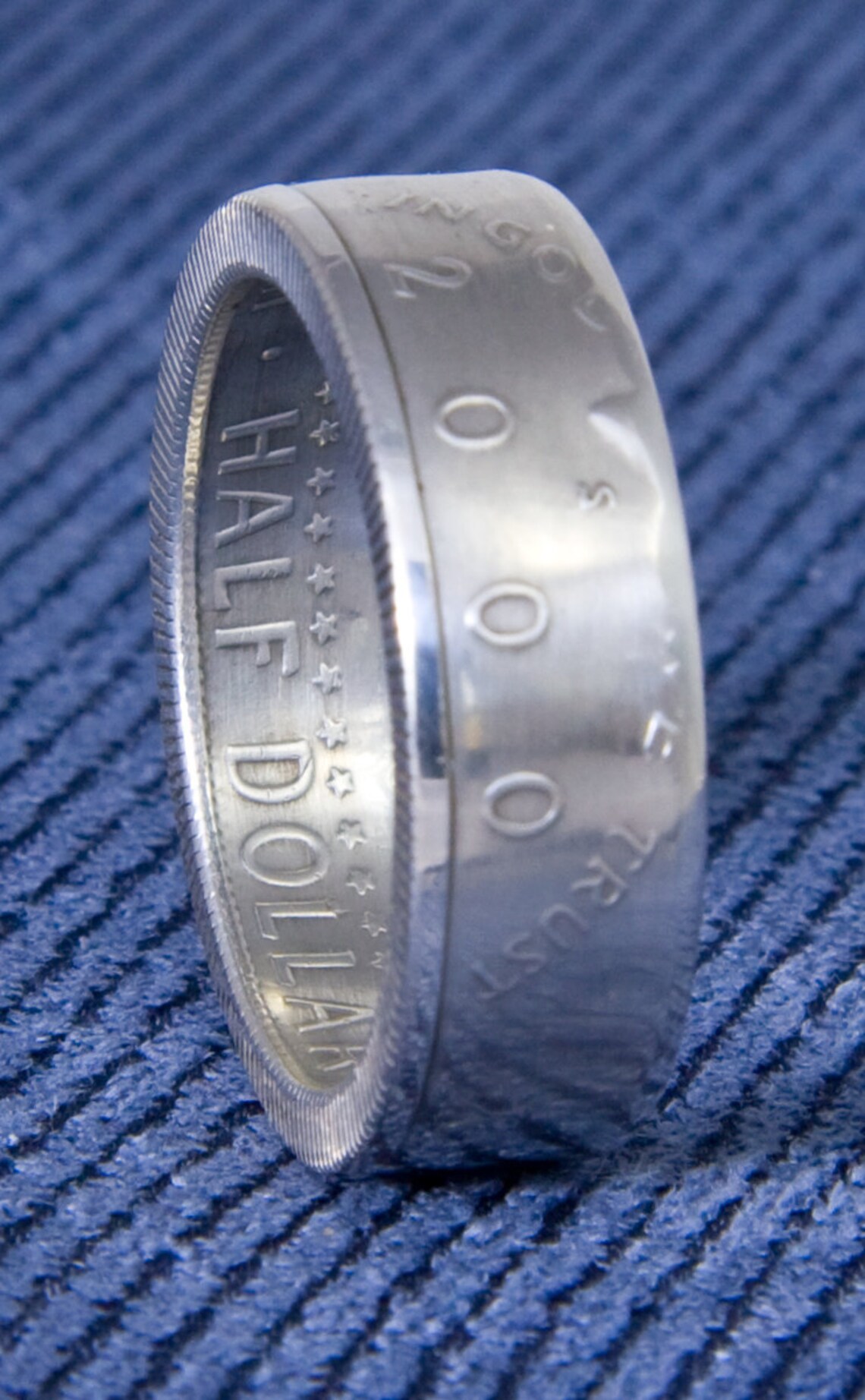 2000-2022 Silver Proof Half Dollar Coin Ring US JFK Half Dollar Size 6 ...