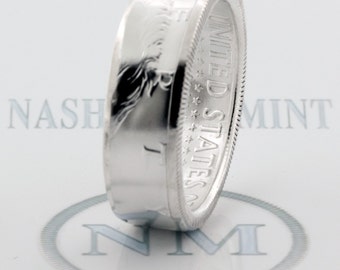 1968 Silver Coin Ring Silver Half Dollar 55th Birthday Gift 55 Year Anniversary CoinRing US JFK Kennedy Size 6-17 In God We Trust Coin Rings