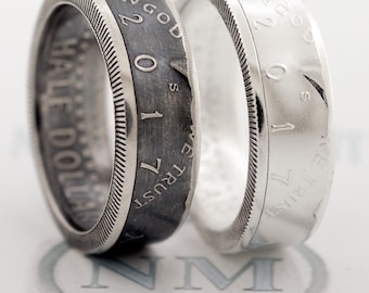 1967 Silver Half Dollar Coin Ring 56th Birthday 56 Year Wedding Anniversary Gift Liberty US Ring Sizes 6-17 Kennedy In God We Trust CoinRing