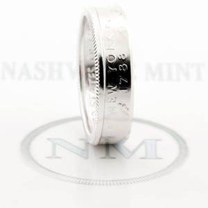 Coin Ring 2001 Silver Quarter Coin Rings 18th Birthday Gift 18 Year Anniversary Band New York North Carolina Rhode Island Vermont Kentucky image 4