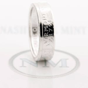Coin Ring 2001 Silver Quarter Coin Rings 18th Birthday Gift 18 Year Anniversary Band New York North Carolina Rhode Island Vermont Kentucky image 6
