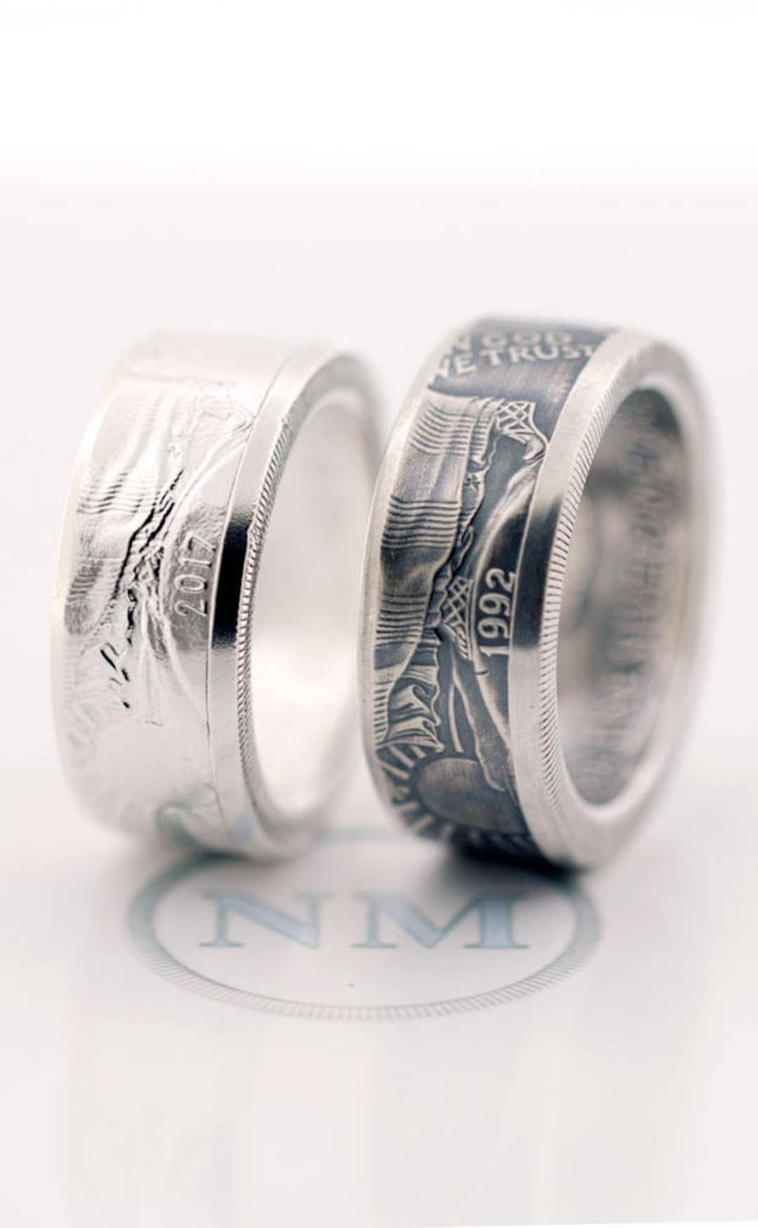 2000 Silver Dollar Coin Ring American Eagle Sz 10-20 Large 25th Silver ...