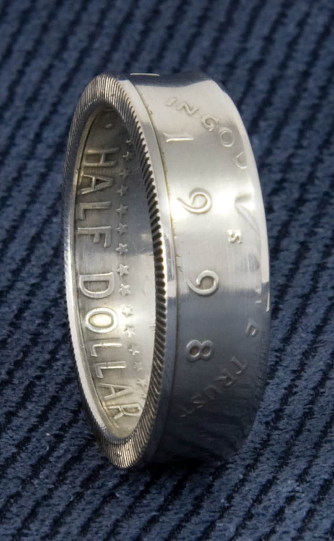 Coin Ring 1992-2000 Silver Proof Half Dollar Coin Ring JFK Kennedy US ...