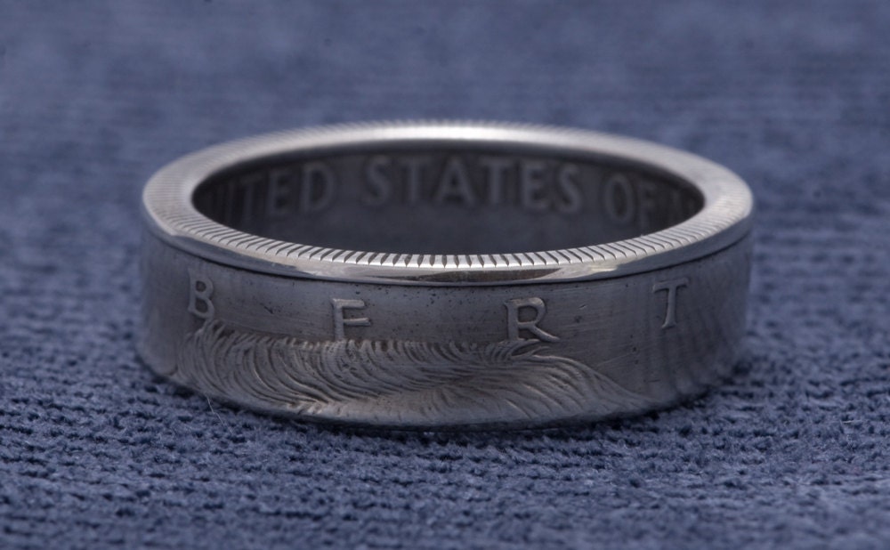 2000-2022 Silver Proof Half Dollar Coin Ring US JFK Half Dollar Size 6 ...