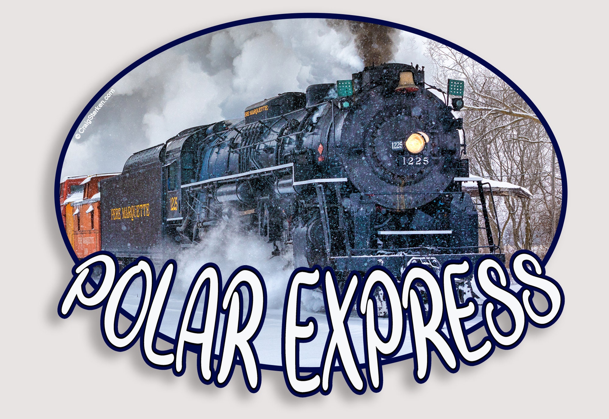Polar Express Train in Owosso Michigan Sticker Free Shipping Etsy