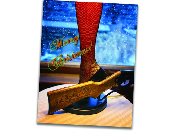 Red Ryder BB Gun and Leg Lamp Christmas Greeting Card FREE SHIPPING 