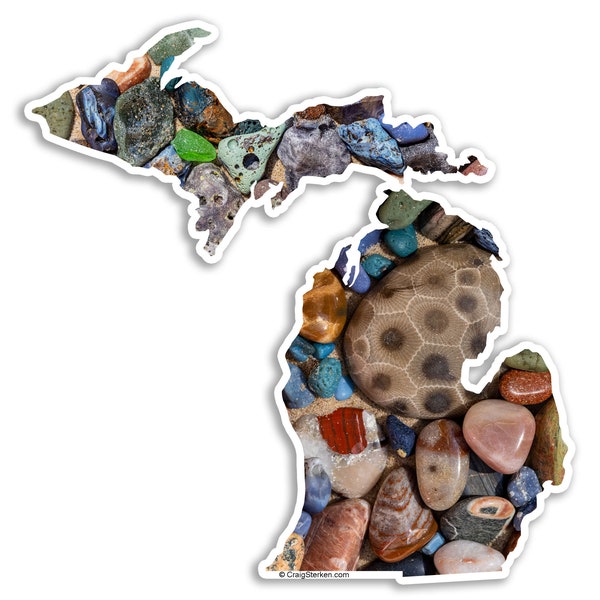 Magnet - Great Lakes Rock Collection Michigan - Free Shipping