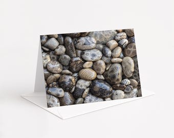 Petoskey Stone Note Card - Blank Inside - Free Shipping!