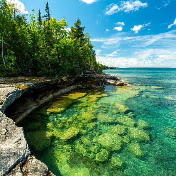 Fine Art Print - Hidden Cove on Lake Superior - Michigan Upper Peninsula -