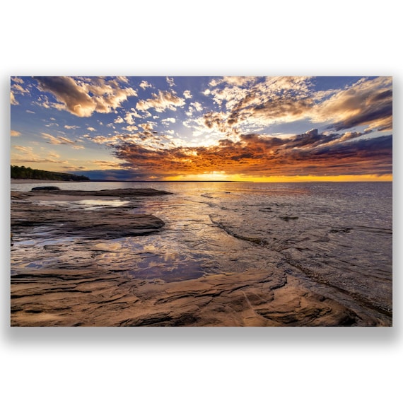 Fine Art Print - Miners Beach Sunset at Pictured Rocks National