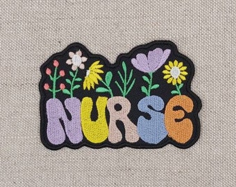 Nurse embroidery iron on patch