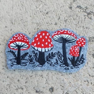 Mushroms iron on patch