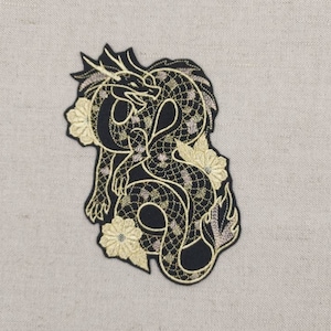 Golden Dragon iron on patch