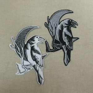 Raven patch  Halloween patches Iron on Patch Halloween decorations crow