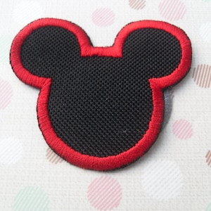 Mickey Mouse iron on patch, Silhouette patch, small patch, Iron On/Sew Applique